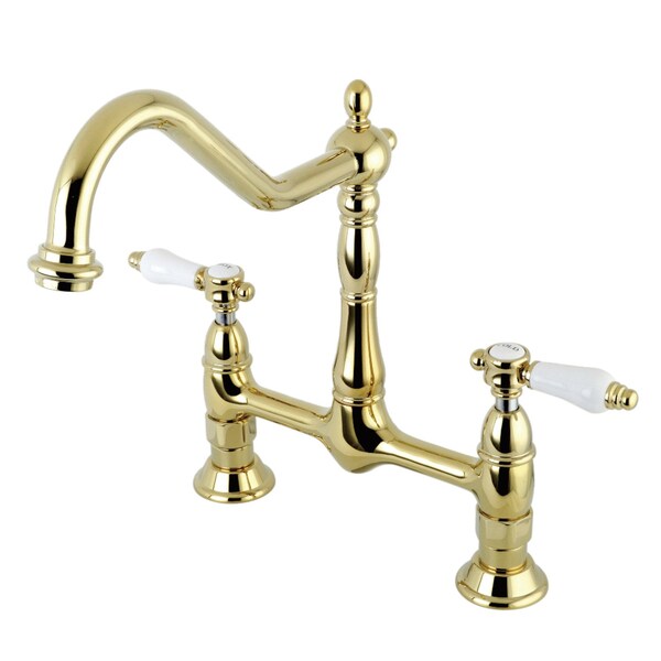 KS1172BPL Bel-Air Bridge Kitchen Faucet, Polished Brass